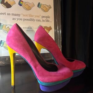 Brian Atwood's colorblock heels